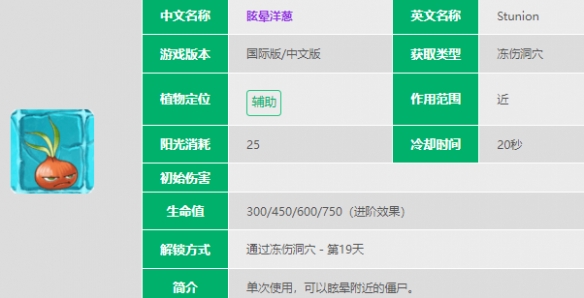 《植物大战僵尸2》眩晕洋葱怎么样