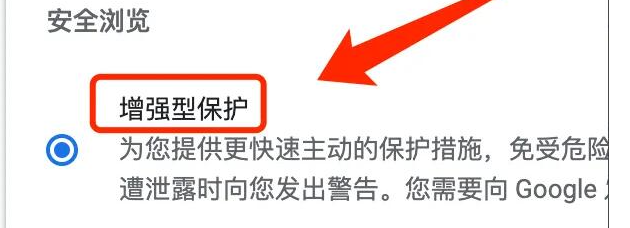 《谷歌浏览器》怎么开启增强型保护