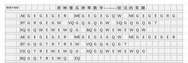 《原神》皎洁的笑颜琴谱简谱详细一览2023