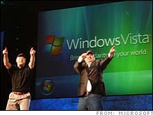 微软于2005年7月22日宣布下一个操作系统命名为Windows Vista