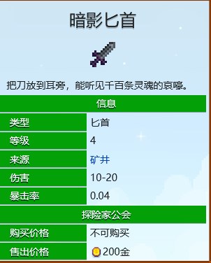 《星露谷物语》暗影匕首获得方法详解