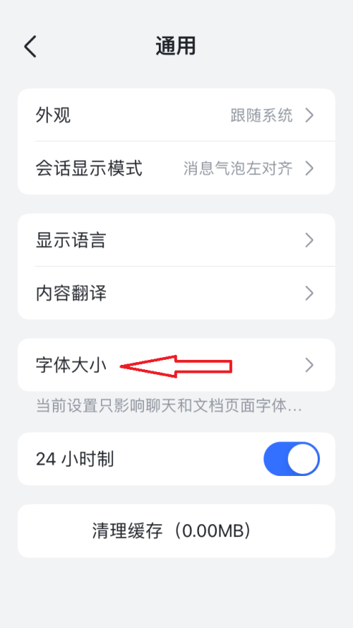 《飞书》怎么设置字体大小